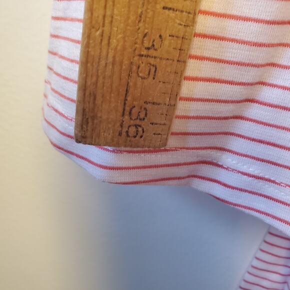 Toad & Co Size S Cue Sleeveless Stretch Dress Pink Mini Stripe Tie Waist Pockets - Picture 11 of 12